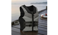 Adjustable Straps Adult Life Jacket Zippered Sleeveless Life Vest Padded Buckle Strap Vest Mesh for Adults, Boating, Fishing, Swimming