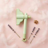 Pet Grooming Comb with Rotating Head Deshedding Self-Cleaning Brush Slicker Brush with Release Button Handheld Detangling
