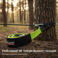 Heavy Duty Tree Saver Strap 30,000 Lbs Capacity Vehicle Recovery Gear Reinforced Loops Towing Belt Anti-Wear Sleeve for Truck Owners, Outdoor Adventurers, ATV/UTV Riders, Emergency Situations, Winching, Storm Cleanup