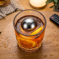 Storage Box with Stainless Steel Whisky Stones for Home Bar, Reusable Ice Ball Drink Chiller Gifts for Him, 304 Fast Freezing Gift Men Set, Tongs