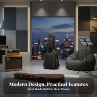 Acoustic Guitar Bag Water 41 Inch Guitar Bag Shockproof Long-Lasting Construction for Travelers, Travel, Commuting
