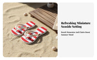 Miniature Flip-Flops Summer Theme Miniature Flip Flops Ornamental Dollhouse Beach Sandals for Hobbyists
