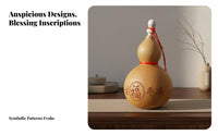 Chinese Auspicious Gourd Good Luck Symbol Gourd Hanging Decoration Feng Shui Wu Lou Handmade Wu Lou Token Lightweight