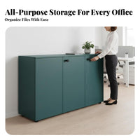 Keyless Combination Lock Compact Filing Cabinet Modern Design Multi-Drawer Wooden Cabinet Lockable Office Furniture Room Divider Function for Business Managers, Students, Workspace, Reception Area