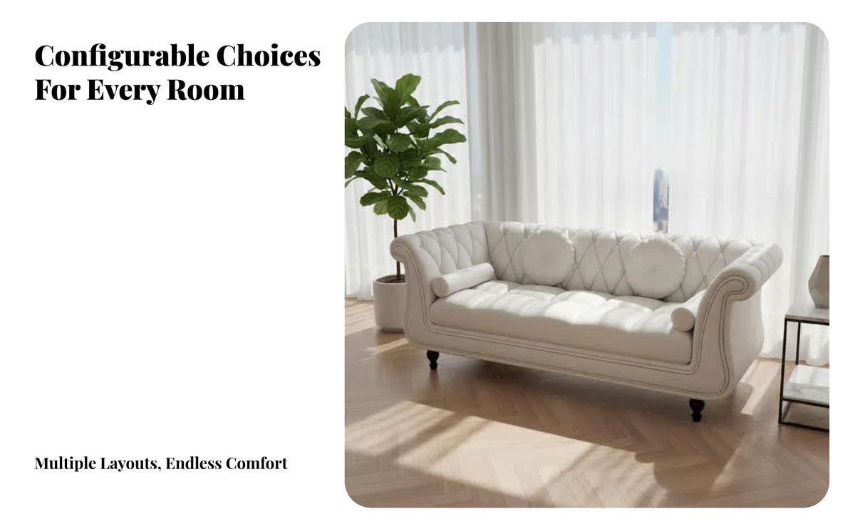 4-Person Straight Settee Luxury design Living Room Seating Modern Design Couch for Families, Homeowners, Lounge Area, Apartment, Office Reception