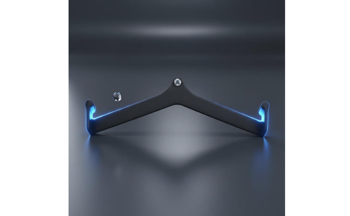 Pulldown Handle Molded Workout Grip Black Exercise Equipment