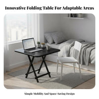 Foldable Design Square Folding Stand Space-Saving Fold-up Workstation space-efficient Size Portable Table Easy to stow for Apartment Dwellers, telecommuting Workers, Dorm Room, Bedroom, awaydoor, Street marketplace