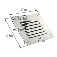 Slotted Louver Grille Marine-Grade Louvered Vent Resistant Hardware for RV Builders, Lockers