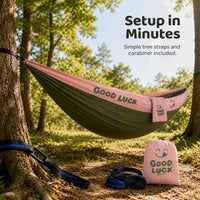 Portable Outdoor Hammock for Adults and Kids, Anti-Roll Camping Swing, Double Person Indoor Cradle