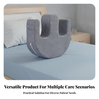 Leg Openings Repositioning Cushion Side Straps U-Shaped Bed Cushion Raised Support Patient Turning Device Cotton-Linen