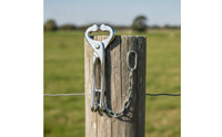 Stainless Steel Cattle Nose Clamp with Chain Heavy Duty Bull Holder with Chain Long-Lasting Cattle Nose Clamp Safe for Ranchers, Farms