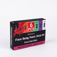 6 Pieces Face and Body Paint Stick Twist-up Face Paint Stick Smooth for Parties