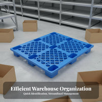 Pallet Water-Resistant-Resistant 9-Leg Grid Pallet Stackable Logistics Supplies for Warehouse Workers, Factory Workers