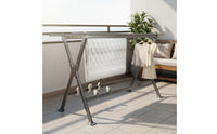 Space Saving Foldable Clothes Drying Rack Heavy Duty Freestanding Clothes Horse Easy Assembly Extendable Garment Rack Large Capacity for Balcony, Indoor, Outdoor