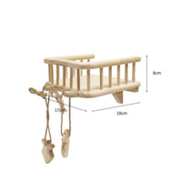 Natural Wood Wooden Rabbit Castle Polished Polished Edges Bunny Playhouse with Slide Sturdy Construction Guinea Pig Activity Fort Easy to Clean for Chinchillas, Playpen