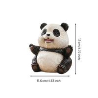 Resin Panda Figurine Cute Sitting Panda Statue Detailed Texture for Presents