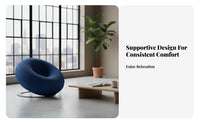Modern Minimalist design Donut-Shaped Armchair Creative Design accent Chair Comfortable Indoor Seating Statement Piece for homeowners, Students, Book Lovers