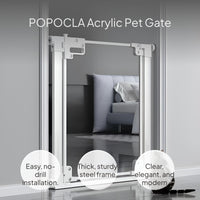 Acrylic Pet Gate No-Drill Indoor Dog Barrier