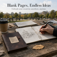 A5 Loose-Leaf Notebook with Acid-Free Paper for Sketching, Journaling, and Art