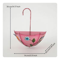 Wall-Mounted Iron Umbrella Planter Compact Umbrella Planter Vintage Whimsical for Gardeners, Balcony, Patio