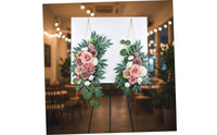 2 Pieces Reusable Wedding Welcome Sign Garland Easy to Hang Artificial Blossom Swag No Maintenance Eucalyptus Flower Swag Realistic Look for Brides