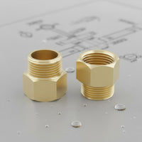 M22 Male to M20 Female Adapter Brass Thread Reducer Copper Water Joint Long-Lasting Threaded Pipe Joint