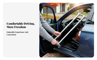 Foam Grip Adjustable Car Hand Control Two-barBar Portable Hand Control Perforated for Disabled Drivers