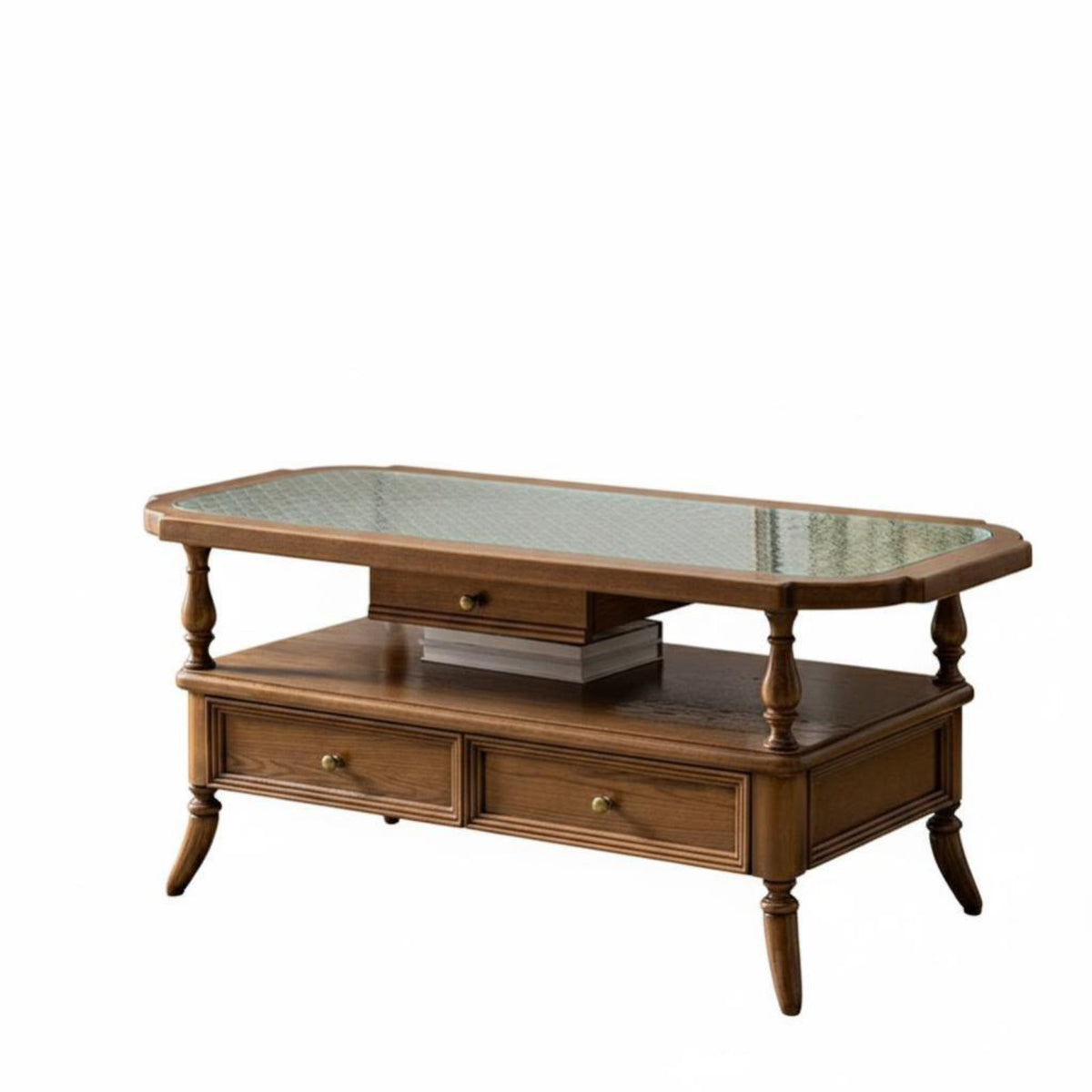 traditional design Square Carved Leg Table Minimalist Design Living Room Furniture Fully Assembled Spacious surface for Interior Designers, Families, Homeowners, Lounge Area, Home, Den