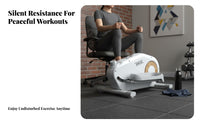 Silent Operation Mini Elliptical Exerciser Installation-No-Installation Mini Elliptical Machine Low Effect Compact Pedal Exerciser Use Standing or Sitting for Office Workers, Beginners, Seniors, Home, Apartment