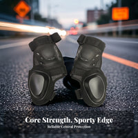 Adjustable Straps Motorcycle Knee Pads Contoured Hard Shell Knee Pads Vented Leg Guard Impact Protection