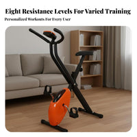 Foldable Exercise Bike Quiet Folding Exercise Bike Adjustable Resistance Indoor Pedaling Machine for Beginners, Apartment