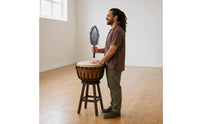 Leaf-Shaped Percussion Piece Teardrop Profile Clapper Shaker Metal African Drum Shaker