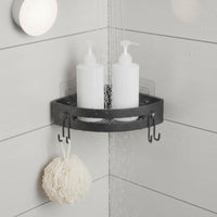 Space Saving Bathroom Corner Shelf Drainage Design No-Drill Corner Rack Waterproof for Toilet, Kitchen