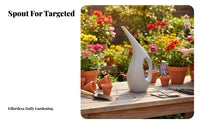 Long Spout Watering Can Large Capacity Watering Jug Ergonomic Handle Plant Waterer for Gardeners, Homeowners, Garden, Balcony, Patio