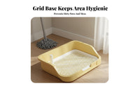 Indoor Dog Potty Tray Detachable Design Indoor Dog Litter Box Puppy Training Tray with Grate Keeps Paws Dry for Young Dogs