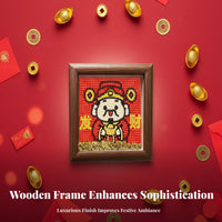 Includes Frame God of Wealth Crystal Painting Sparkling Effect Framed Crystal Art Kit Full Drill for Artisan S, Desk, Living Room