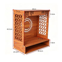 Altar Stand Carved Shrine Stand Decorative Altar with Shelf for Practitioners