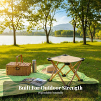 Compact Collapsible Four-leggedLeg Stool Lightweight Portable Seating Quick Folding Design Outdoor Equipment Sturdy Construction for Commuters, Travelers, Travel, Queueing, Picnics, Fishing