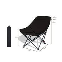 Adjustable Folding Camping Chair Padded Folding Moon Chair Foldable Portable for Campers, Beachgoers, Beach, Picnics