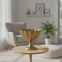 Pedestal Vase Gold Metal Vase Flower Arrangement Detachable Vessel for Table Centerpiece