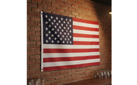 Indoor Outdoor Use USA Flag Vivid Colors American Flag Long-Lasting Polyester Stars and Stripes Banner Ready to Hang for Sporting Events, Parades, Garden