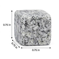 Birthday Gifts for Him and Man Cave Decor, Set of 6 Granite Whisky Stones with Grinding Process, 2cm Drink Chiller, Cooling Stones for Men
