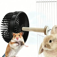 Long-Lasting Rabbit Cooling Fan Easy to Clean Chinchilla Fan Chew Resistant Pet Care Hygienic for Summer