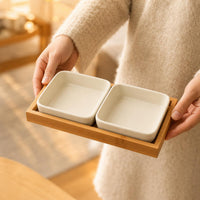 serving tray with dishes