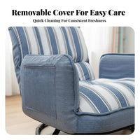 Lowdesign Feeding Chair Ergonomic supportrest Small Single Sofa Thickly Cushioned Sturdy Construction for Women, Bedroom