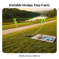 Foldable Portable Badminton Net Easy Setup Freestanding Badminton Net Quick Installation Outdoor Game Compact Storage for Children, Families, Beginners, Indoor, Backyard, Park, Driveway