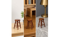 Tiny Dollhouse Stool Realistic Miniature Stool Round Furniture Classic for Collectors, Crafters