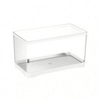 Desktop Aquarium Easy-Drain Aquarium with Drainage Aquatic Pet Tank with Lid Transparent Plastic for Beginners, Office