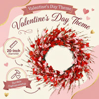 Romantic Wreath Artificial Flower Wreath Home Decor for Couples, Anniversary, Living Room