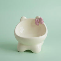 Raised Tilted Cat Bowl Cute Design Feeding Dish Anti Vomiting for Drinking